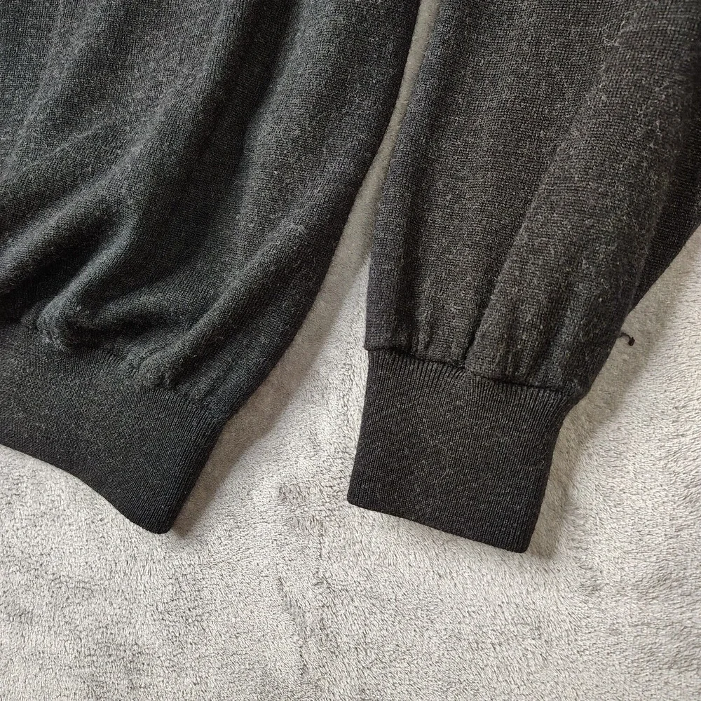 OSU Cowboys Turtleson Sweater Mens 2XL Gray 100% Merino Wool 1/4‎ Zip Poly Lined